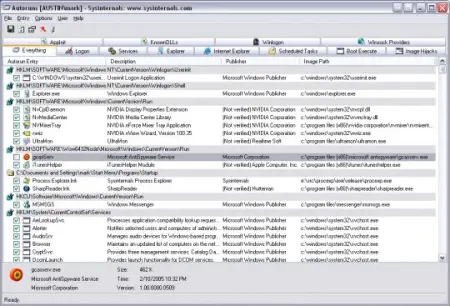 AutoRuns 13.70 (2017) торрент скачать