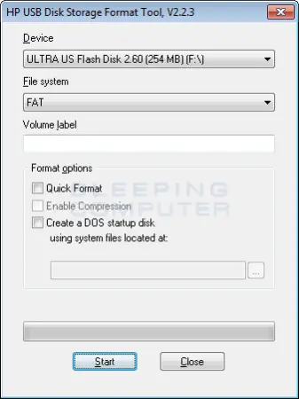 HP USB Disk Storage Format Tool 2.2.3 (2012) торрент скачать