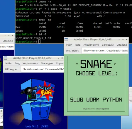 VM Fedora + Adobe Flash 39 + 32.0.0.465 (2023) торрент скачать
