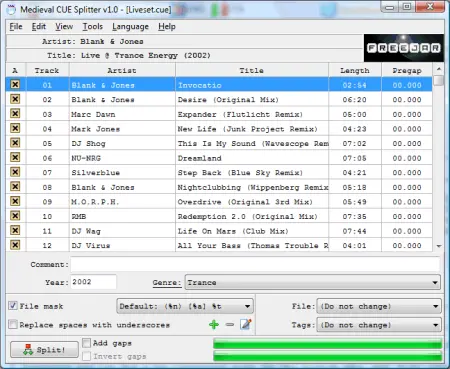 CUE Splitter 1.2 (2008) торрент скачать