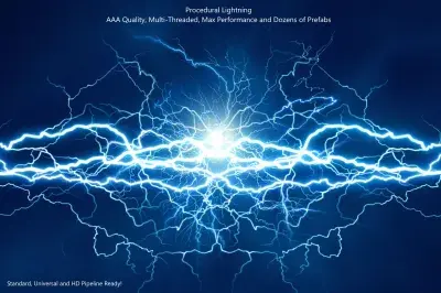 Lightning - Procedural Lightning - AAA Quality Performance and Sound Dozens of Prefabs 2D 3D
