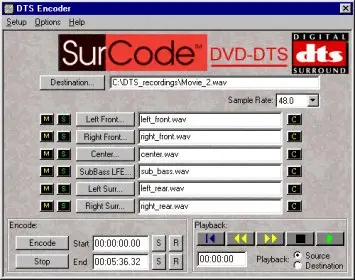 Surcode DVD-DTS Pro Encoder 1.0.29 (2007) торрент скачать