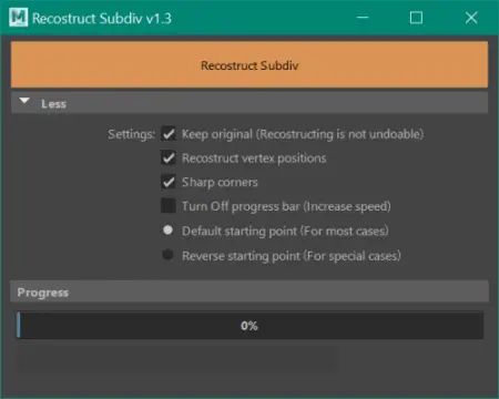 Autodesk Maya Script Reconstruct Subdiv 1.3 (2020) торрент скачать